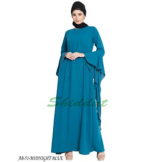 Fairy sleeves abaya- Midnight Blue